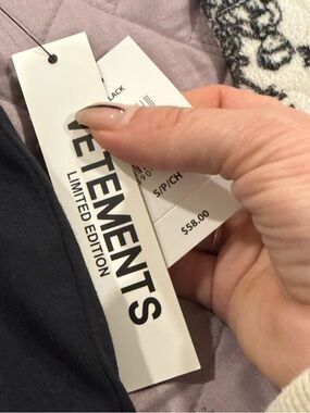 VETEMENTS Limited Edition Tag - Black Garment